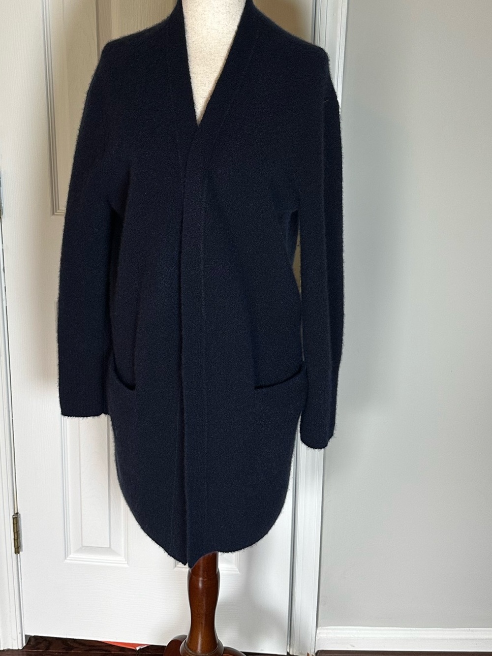 Nordstrom Signature Cashmere Navy Open Cardigan